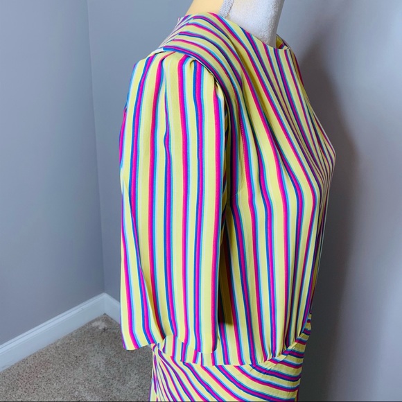 Vintage 80’s Drop Waist Dress Size 12 - Picture 5 of 9